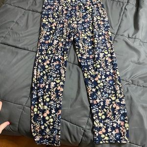 Navy floral leggings